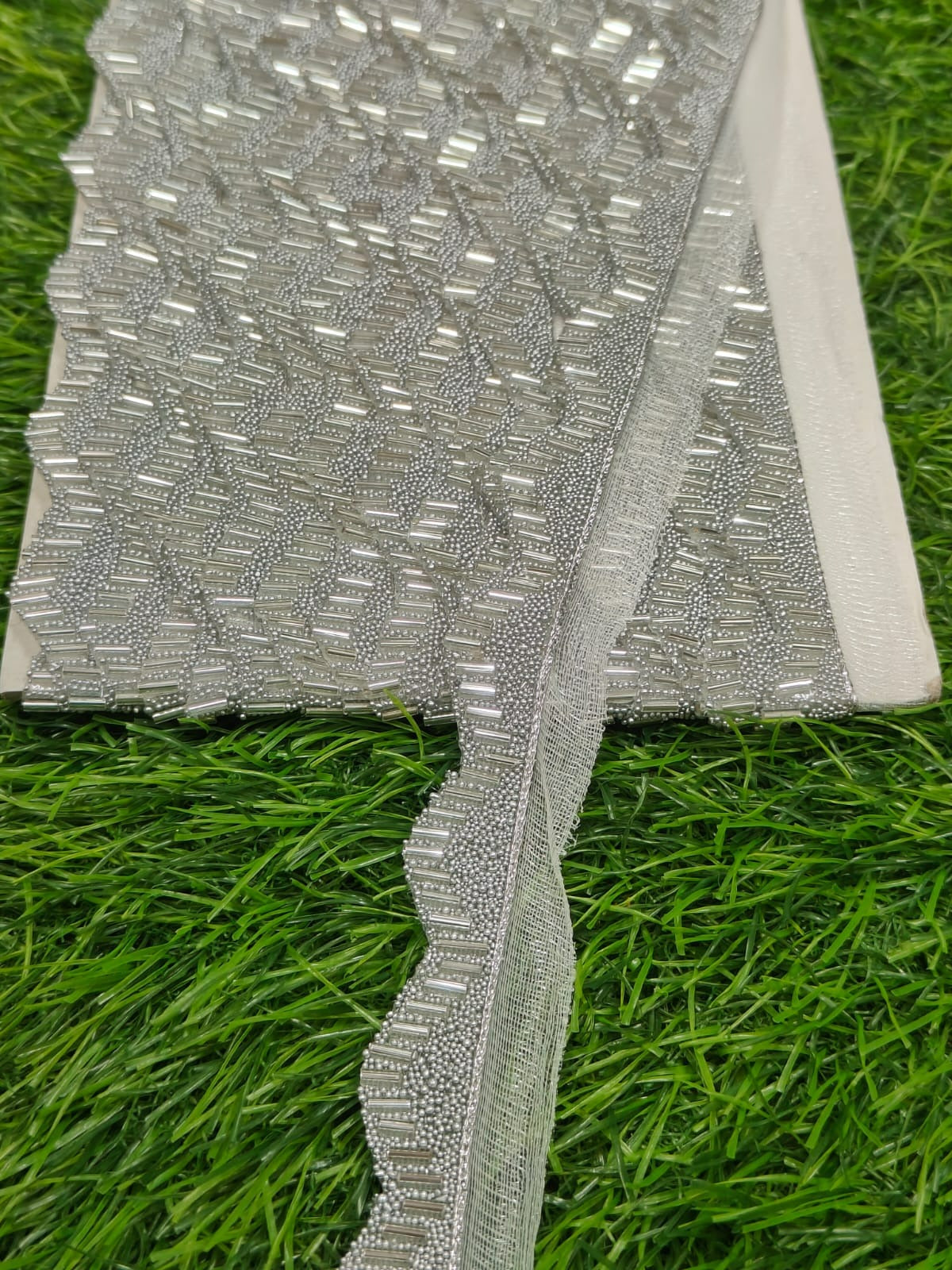 New Lace In Silver Color With Valkatdana 9 Meters. - Image 5