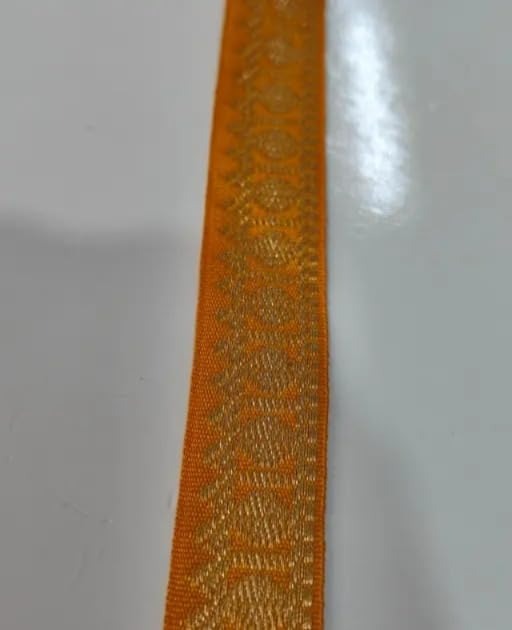 Red Polyester & Metallic Thread Premium & Elegant Lace  (9.5 Mtrs) - Image 1