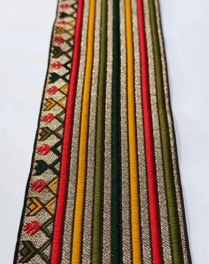 Multicolor Polyester & Metallic Thread Premium & Elegant Lace  (9 Mtrs) - Image 1