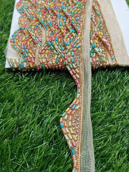 Multicolor Polyester & Metallic Thread Premium & Elegant Lace  (8.5 Mtrs) - Image 3