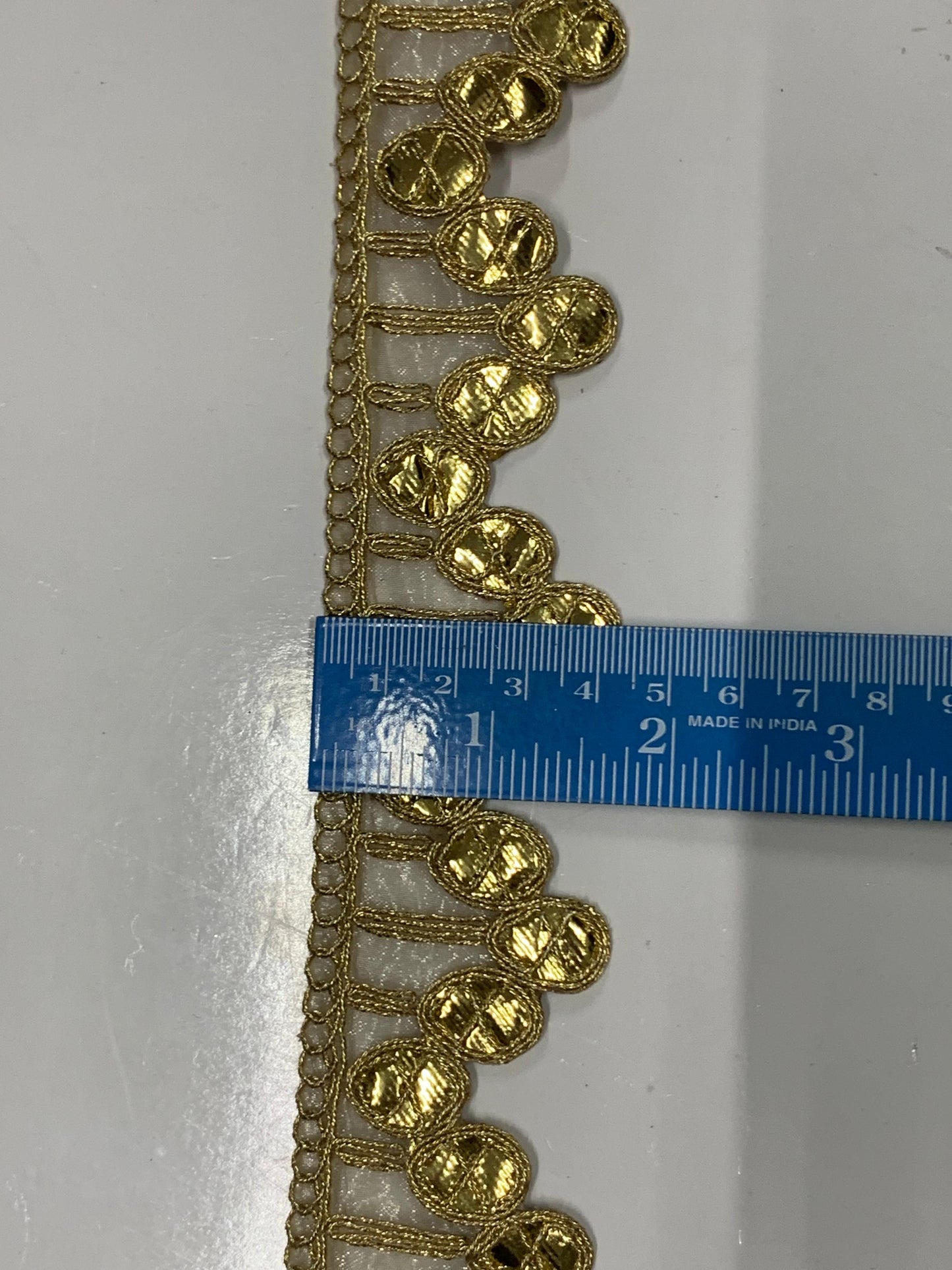 A New Embroidery Lace In Silver With Gota Goli In 1.75 Inch Size And 9 Mtrs Length. - Image 6