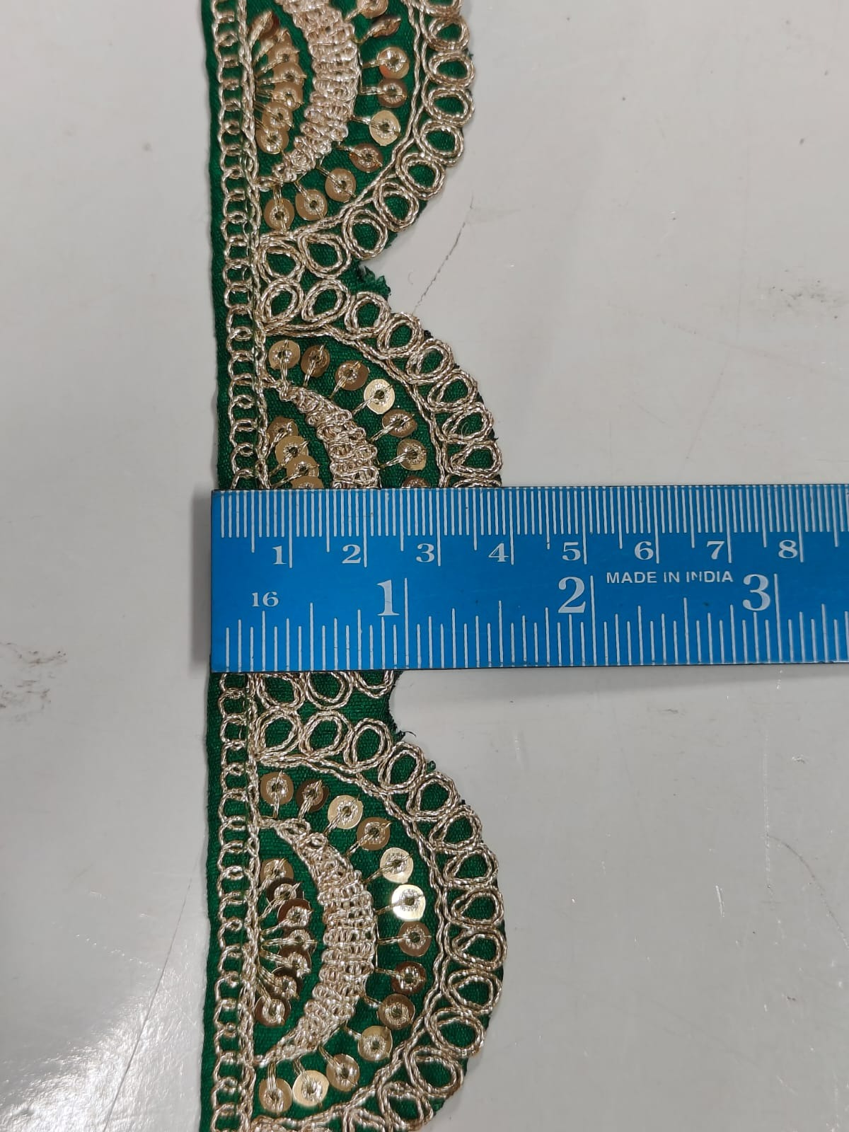 JOLLY COUNTER PRESANT A NEW EMBRODARY GREEN COLOR LACE IN 1.5 INCH SIZE AND 9 METTER LENGTH - Image 5