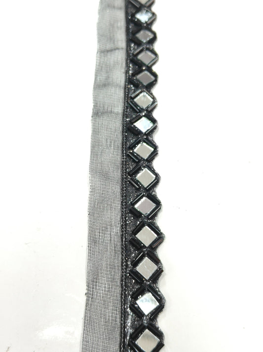 A New Mirror Lace In Black Color. - Image 1