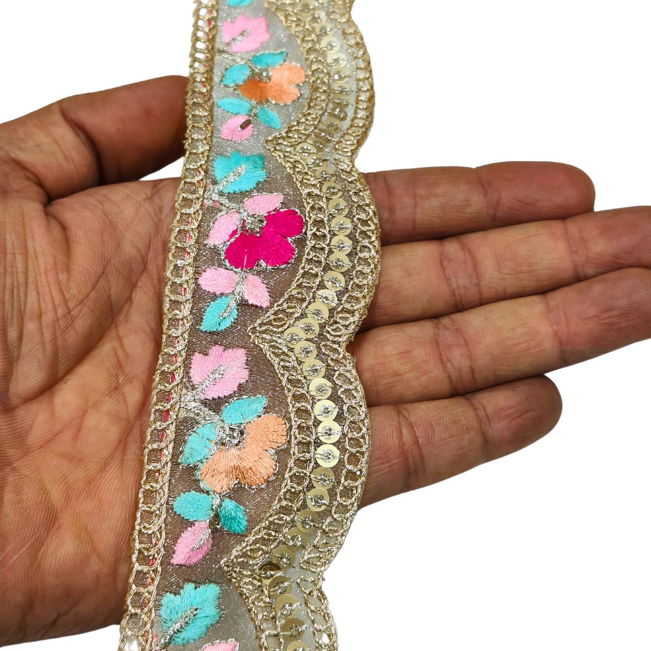 Pastel color Lace for Saree