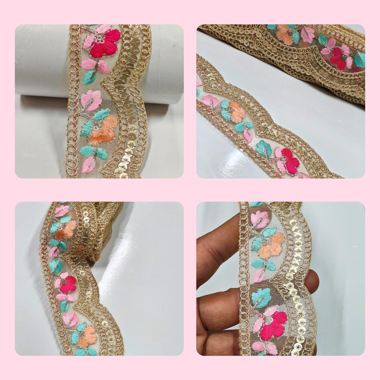 Pastel color Lace for Saree