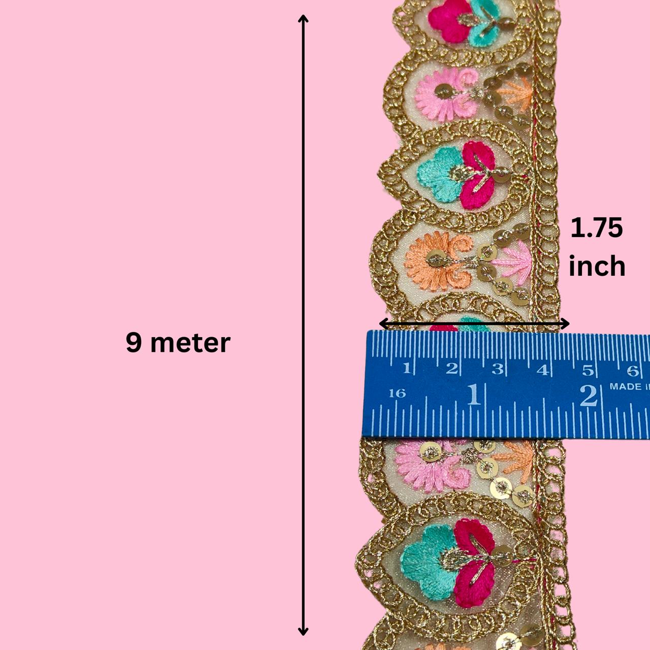 Multicolor Border Lace for Sarees