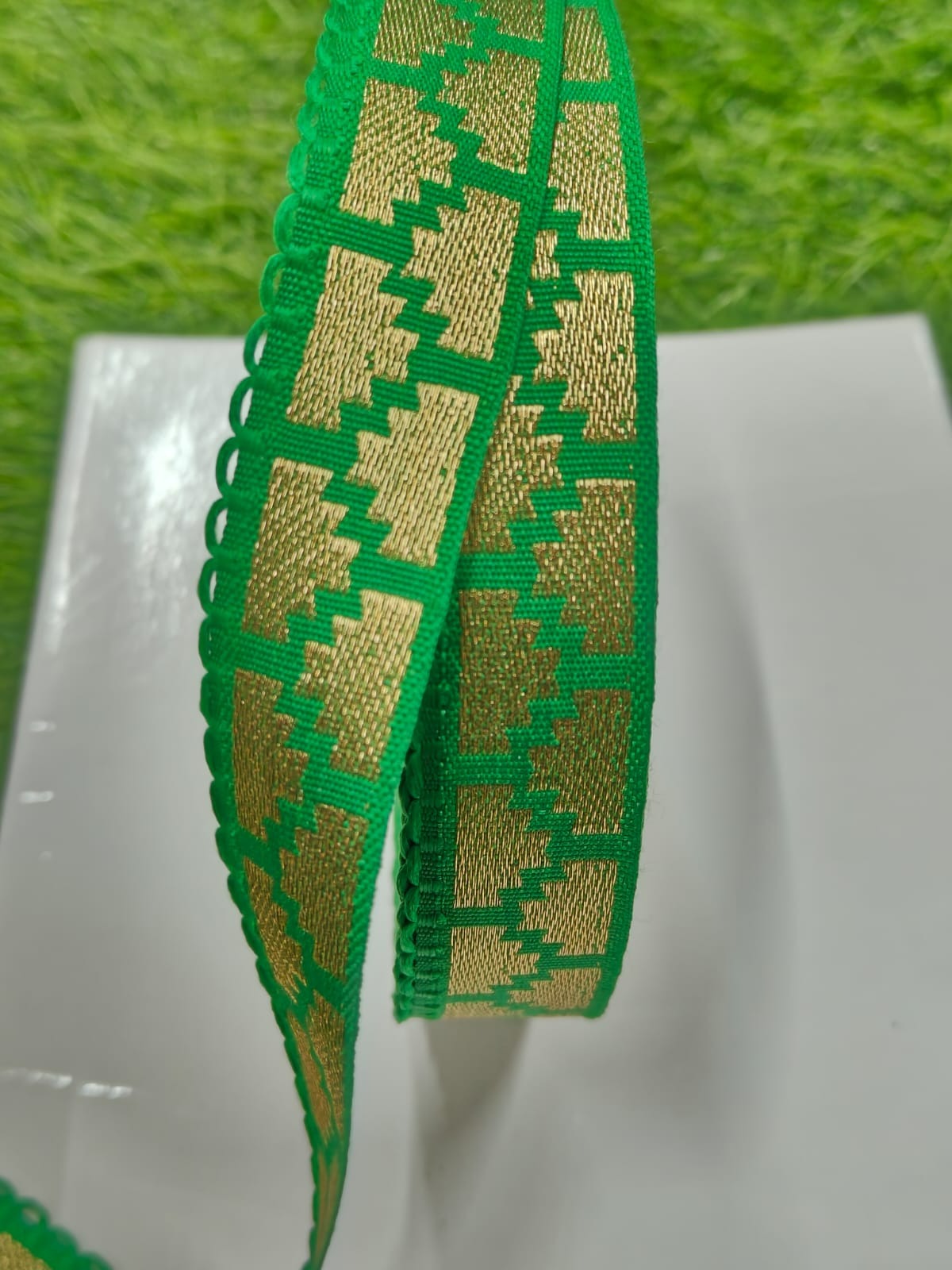 New Green Color Lace In 0.75 Inch Size And 9 Meters Length. - Image 1