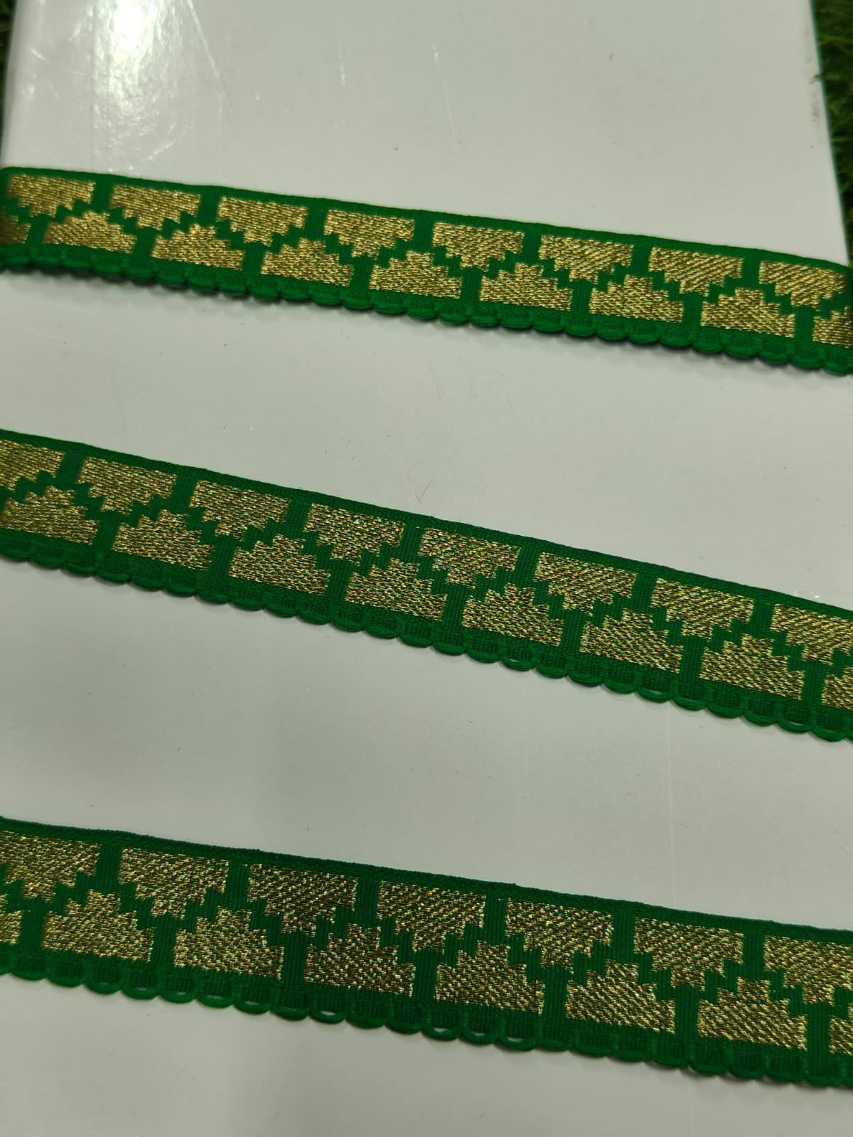 New Green Color Lace In 0.75 Inch Size And 9 Meters Length. - Image 5