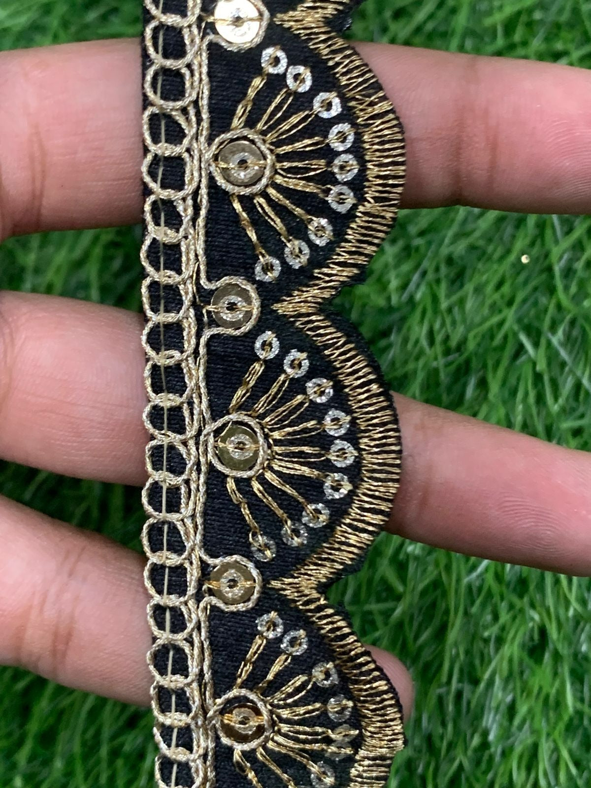 New Lace In Black Color In 1 Inch Size And 9 Meters Length Embroidery Lace. - Image 4